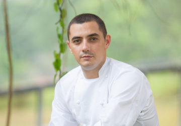 Julien Royer was born in central France to a family of farmers who believed in the purity of produce and ingredients