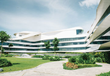 Conrad Manila's outdoor garden