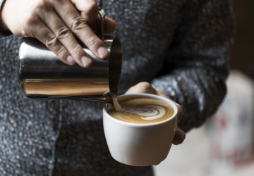 Hidenori Izaki showed his latte art-making skills that earned him the title of World Barista Champion in 2014