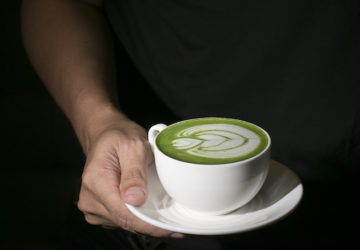 Matcha latte at Nomi