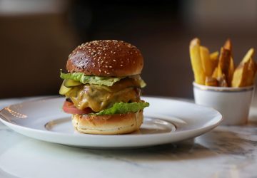 The Waldorf signature burger
