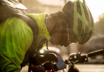 Not even rain stops these delivery riders