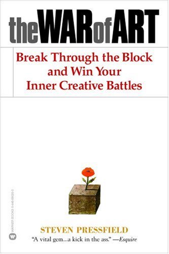 The book “The War of Art” asks you to sit at your desk, tear down demands for perfect work or the best idea, and just get working