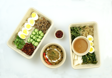 Sourced Kitchen Asian set with jackfruit rendang