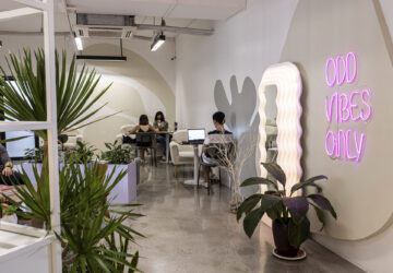 Odd Cafe is located on the seventh floor of a Makati building