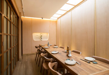 One of the private dining rooms at Yūgen Japanese Restaurant