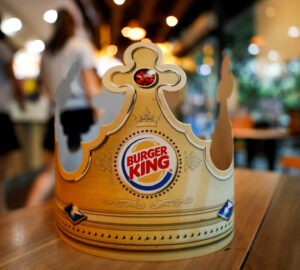 FILE PHOTO: A paper crown is seen at a Burger King restaurant in Bangkok, Thailand, August 26, 2020.