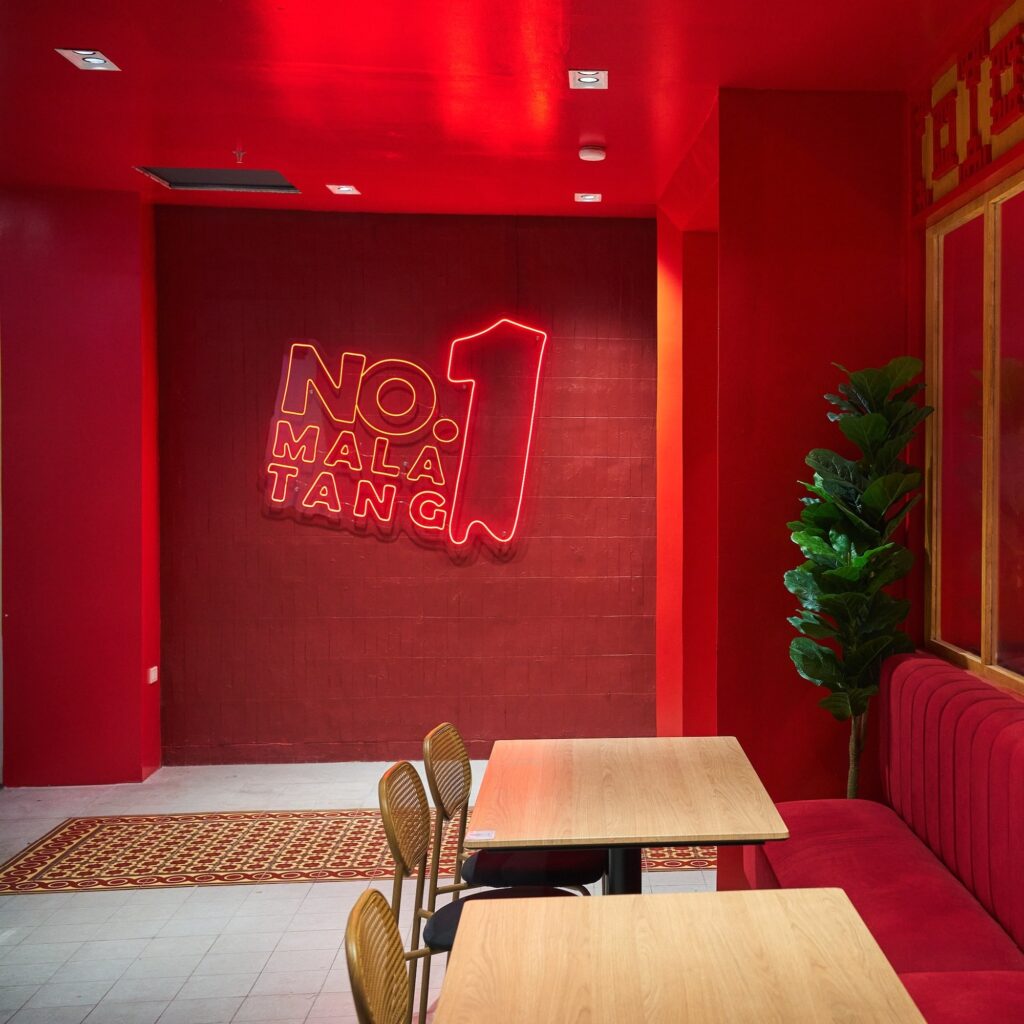 Fiery red interiors from the Australian brand